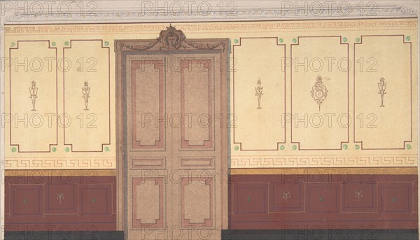 Pompeiian Design for Wall and Doorway, second half 19th century.