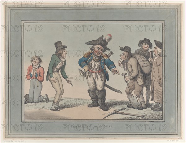 Preparing for a Duel, January 12, 1795.