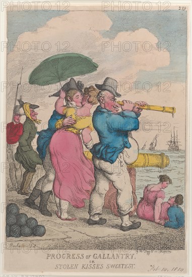 Progress of Gallantry or Stolen Kisses Sweetest, February 14, 1814.