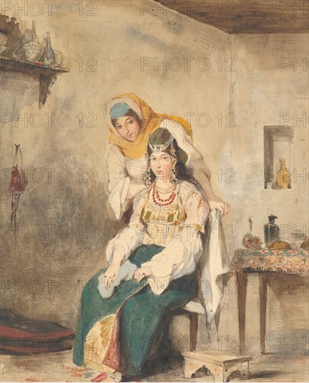 Saada, the Wife of Abraham Ben-Chimol, and Préciada, One of Their Daughters, 1832.