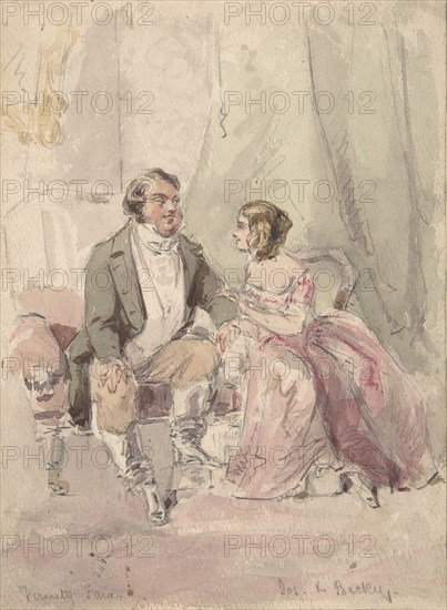 Scene from Vanity Fair: "Jos and Becky", 1848-80.