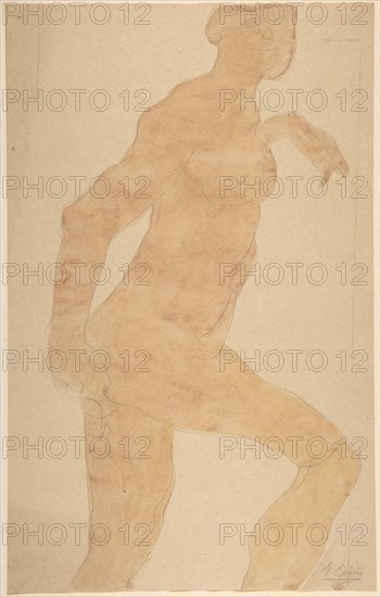 Standing Female Nude, n.d..Formerly attributed to Auguste Rodin.