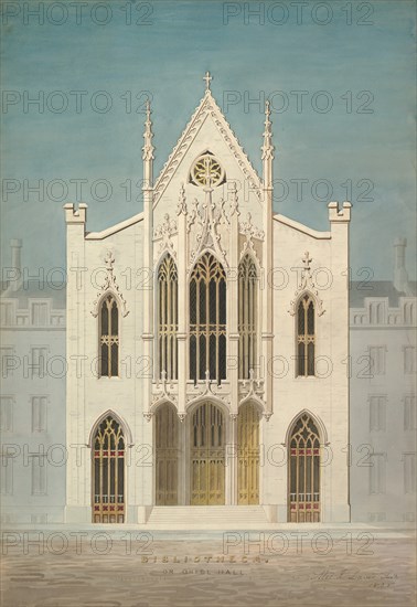 Study for a Library (front elevation), 1838.