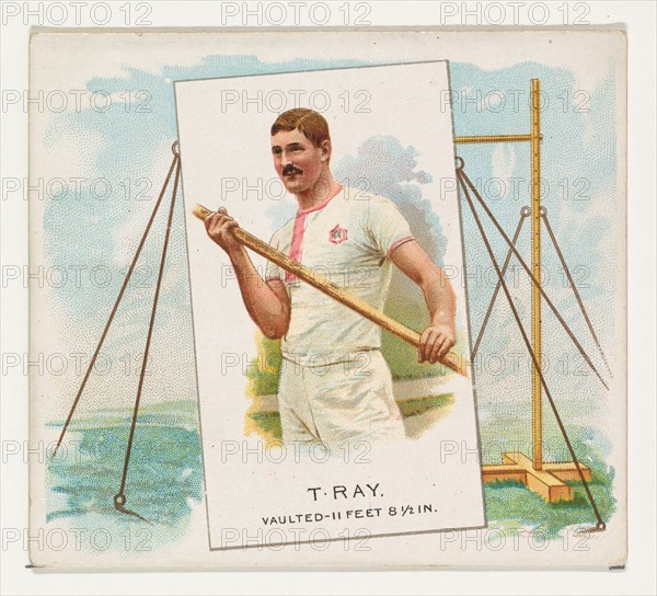 T. Ray, Pole Vault, from World's Champions, Second Series (N43) for Allen & Ginter Cigarettes, 1888.