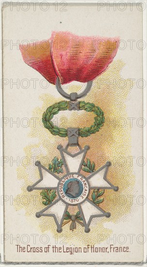 The Cross of the Legion of Honor, France, from the World's Decorations series (N30) for Allen & Ginter Cigarettes, 1890.