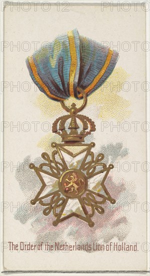 The Order of the Netherlands Lion of Holland, from the World's Decorations series (N30) for Allen & Ginter Cigarettes, 1890.