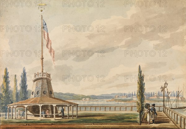 The Traveler's First View of New York?The Battery and Flagstaff, 1811-ca. 1813.