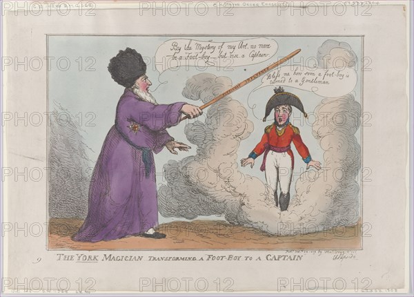 The York Magician Transforming a Foot-Boy to a Captain, February 25, 1809.