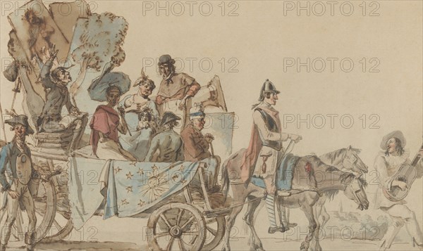 Theatrical Troupe on the Road, 1818.