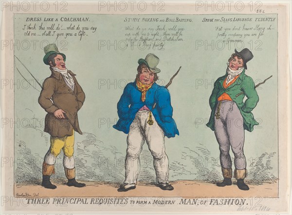 Three Principal Requisites to Form a Modern Man of Fashion, September 15, 1814.
