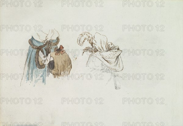 Two Costume Sketches, ca. 1785-90.
