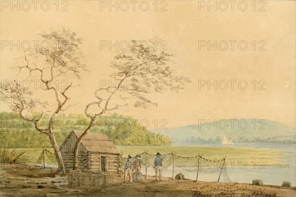 View from the Packet Wharf at Frenchtown Looking down Elk Creek, 1806.