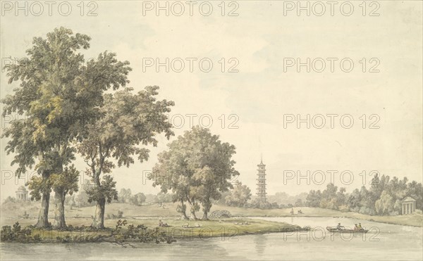 View of the Lake and the Island from the Lawn at Kew, 1763.