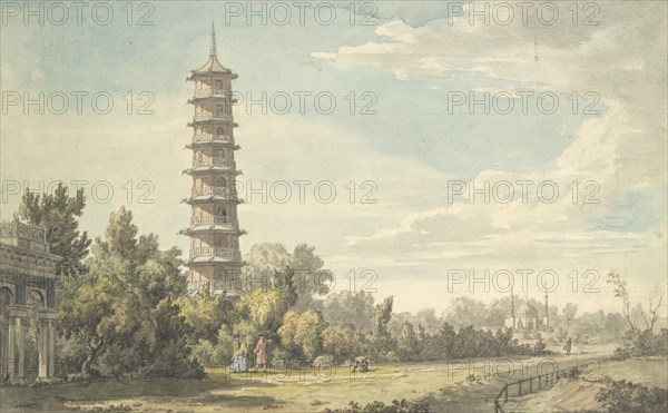 View of the Wilderness at Kew, 1763.