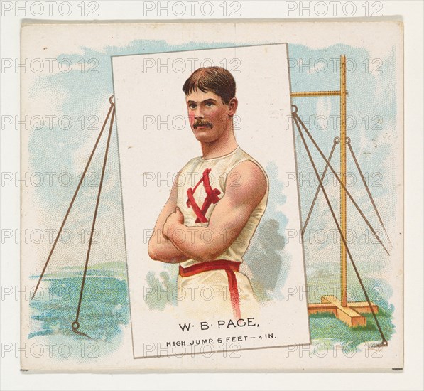 W.B. Page, High Jump, from World's Champions, Second Series (N43) for Allen & Ginter Cigarettes, 1888.