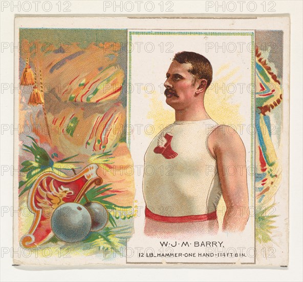 W.J.M. Barry, Hammer Throw, from World's Champions, Second Series (N43) for Allen & Ginter Cigarettes, 1888.