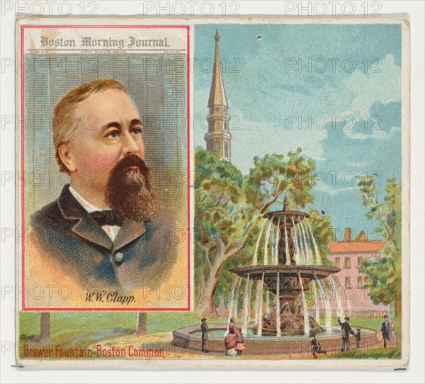 W.W. Clapp, Boston Morning Journal, Philadelphia Public Ledger, from the American Editors series (N35) for Allen & Ginter Cigarettes, 1887.