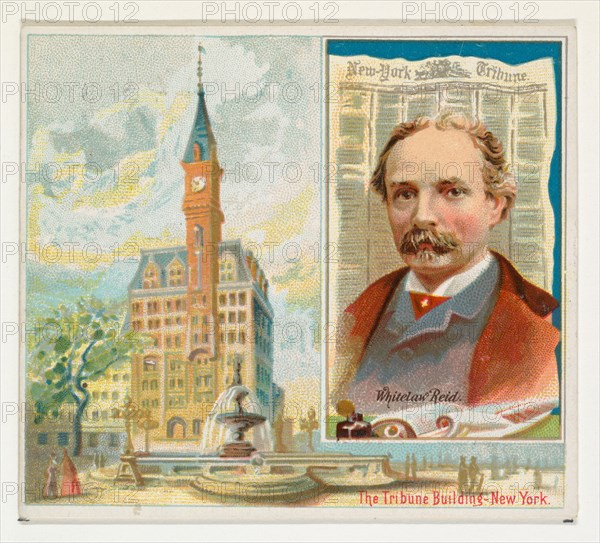 Whitelaw Reid, New York Tribune, from the American Editors series (N35) for Allen & Ginter Cigarettes, 1887.
