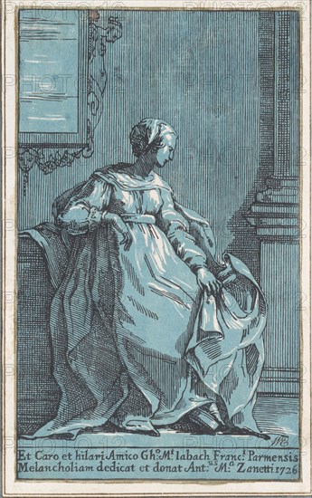 Woman Seated in Room (Melancholy), 1726.