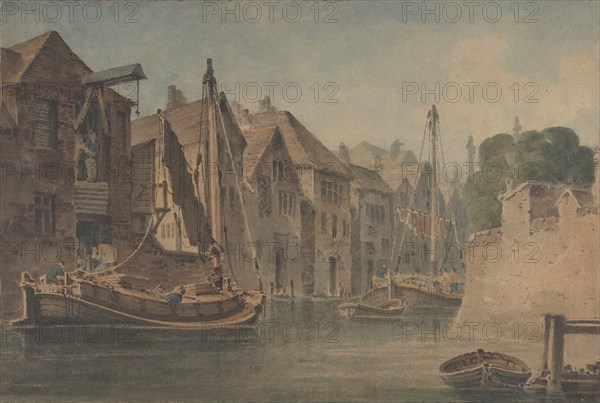 River at Norwich, early 19th century.