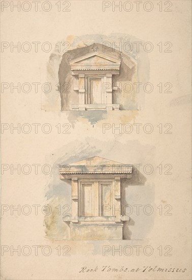 Rock Tombs at Telmissus, 19th century.