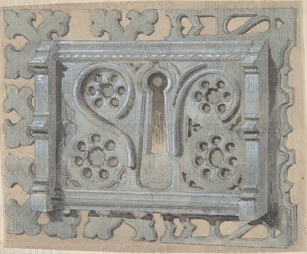Metal Keyplate for Church, second half 19th century.
