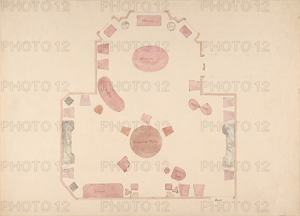 Plan of a Room, early 19th century.