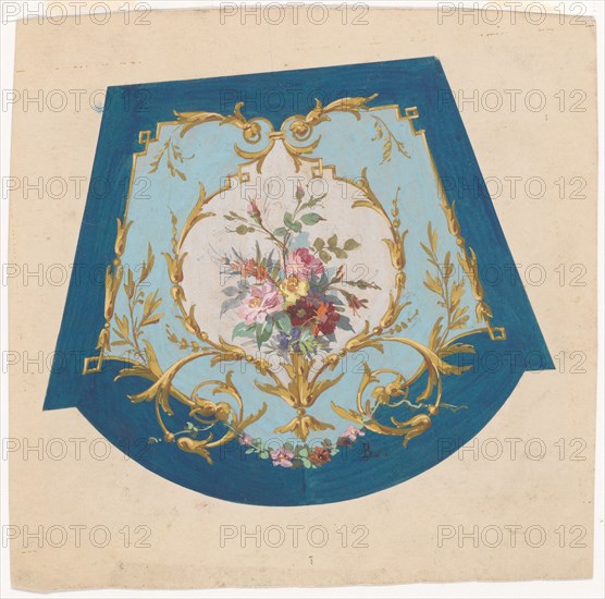 Design for a Chair Seat Cover, ca. 1850-70.