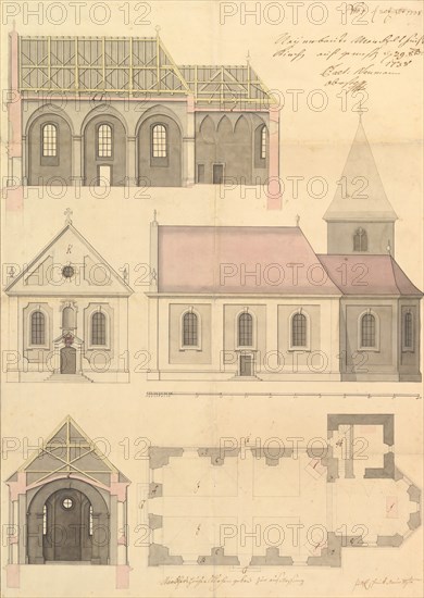 Design for the Parish Church of Merkershausen, 1738.