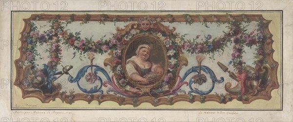 Design for a Tapestry Seat of a Sofa, 1721.
