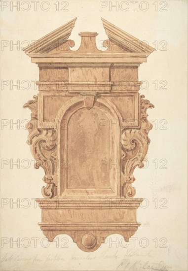 Design for Oak Carving, from the Fireplace, Jerusalem Chamber, Westminster, 1820-71.