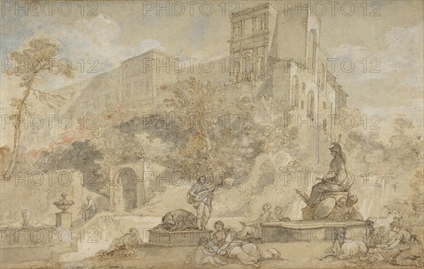 The Fountain of Rome at the Villa d'Este, Tivoli, 1765.