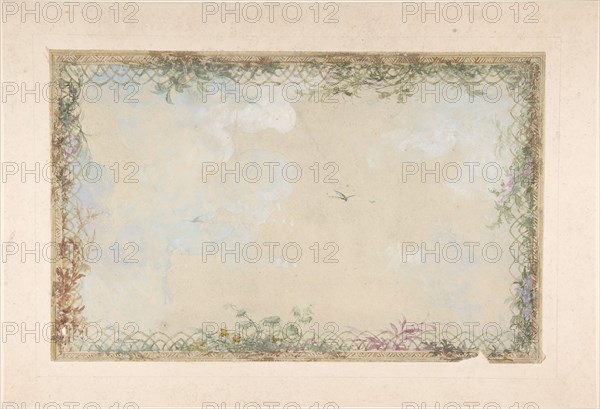 Designs for Ceilings with Clouds and Birds, 19th century.