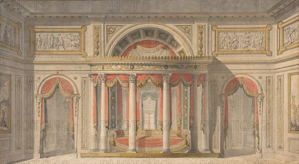 Design for a Bedroom, 1785-1838.