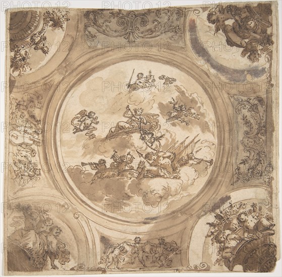 Ceiling Design with an Allegory of Victory, n.d..
