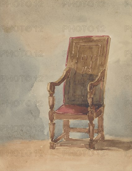 Study of an Antique Armchair, 1849.