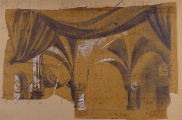 Design for a Stage Set at the Opéra, Paris, 1830-90.