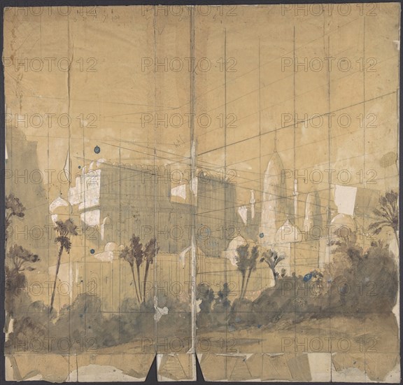 Design for a Stage Set at the Opéra, Paris, 1828-90.