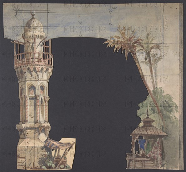 Design for a Stage Set at the Opéra, Paris, 1830-90.