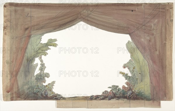 Design for a Stage Set at the Opéra, Paris, 1830-90.