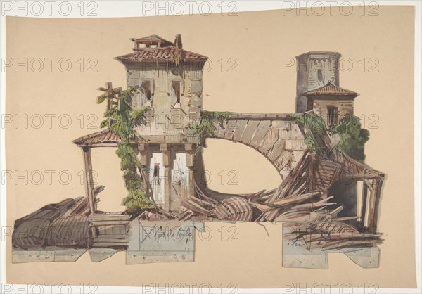 Design for a Stage Set at the Opéra, Paris, 1830-90.