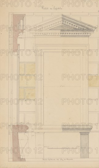 Exterior Window Bay from the Farnese Palace of Caprarola, Preparatory Study for the 'Oeuvres Complètes de Jacques Barozzi de Vignole', 1815-23.