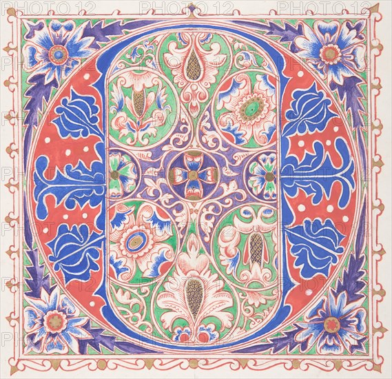 Illuminated Initial "O", 1830-62.