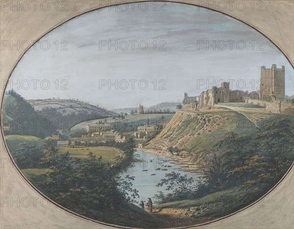 View of Richmond, Yorkshire, England, 1788.