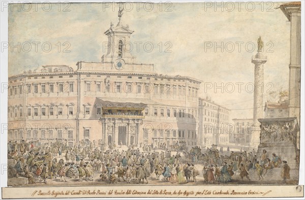 The Lottery in Piazza di Montecitorio, 1743-1744.