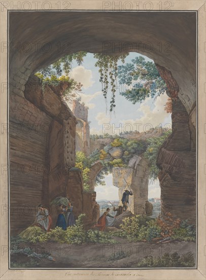 Interior of the Baths at Caracalla, ca. 1780.