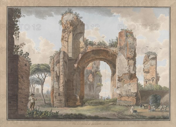 Interior of the Baths at Caracalla, ca. 1780.