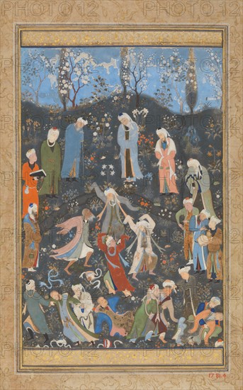 Dancing Dervishes, Folio from a Divan of Hafiz, ca. 1480.