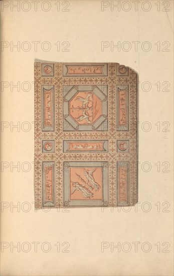 Design for Lobby Ceiling after Piranesi, Chamber Story, Castlecoole, County Fermanagh, Ireland, ca. 1790-97.