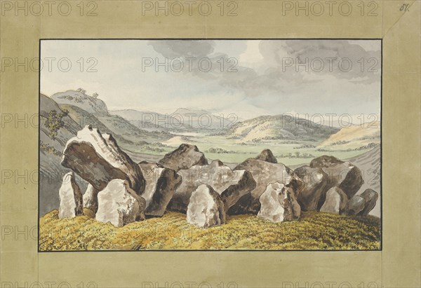 A Prehistoric Stone Circle on a Mound, an Extensive Landscape Beyond, mid-18th-early 19th century.